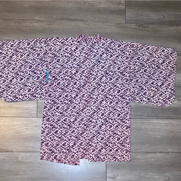 VGUC Beautiful Vintage Handmade Traditional Haori Jacket Kimono Floral Silk(?) - Picture 5 of 16